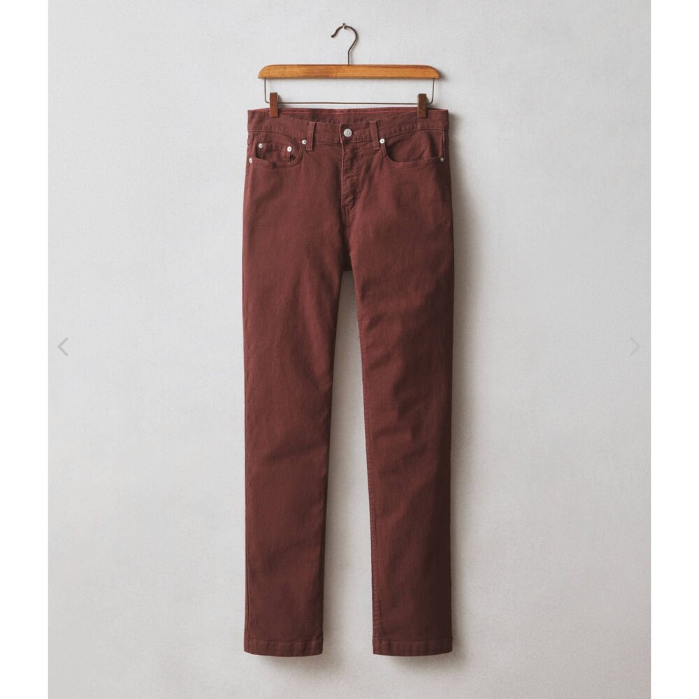 American Giant Roughneck Pants Mens 35x30 (Tag 34x32) Rum Raisin Canvas Stretch